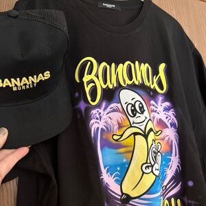 Bananas Monkey (hat and tee) set in size XL